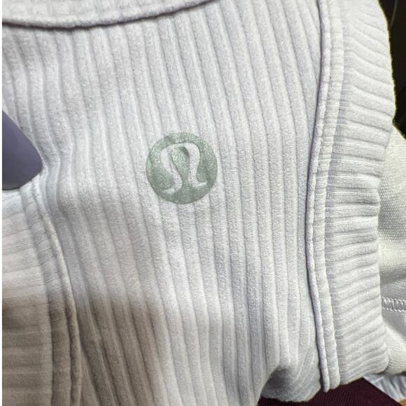 Lululemon Ebb to Street Cropped Racerback Tank Top Lilac Smoke Size 14 - Picture 5 of 10